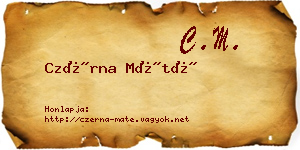 Czérna Máté névjegykártya